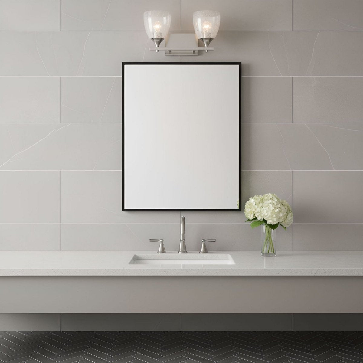 Luminaire de vanité Toffino - Laiton satiné Verre craquelé transparent 36" by Visual Comfort Studio | Luminaires & cie
