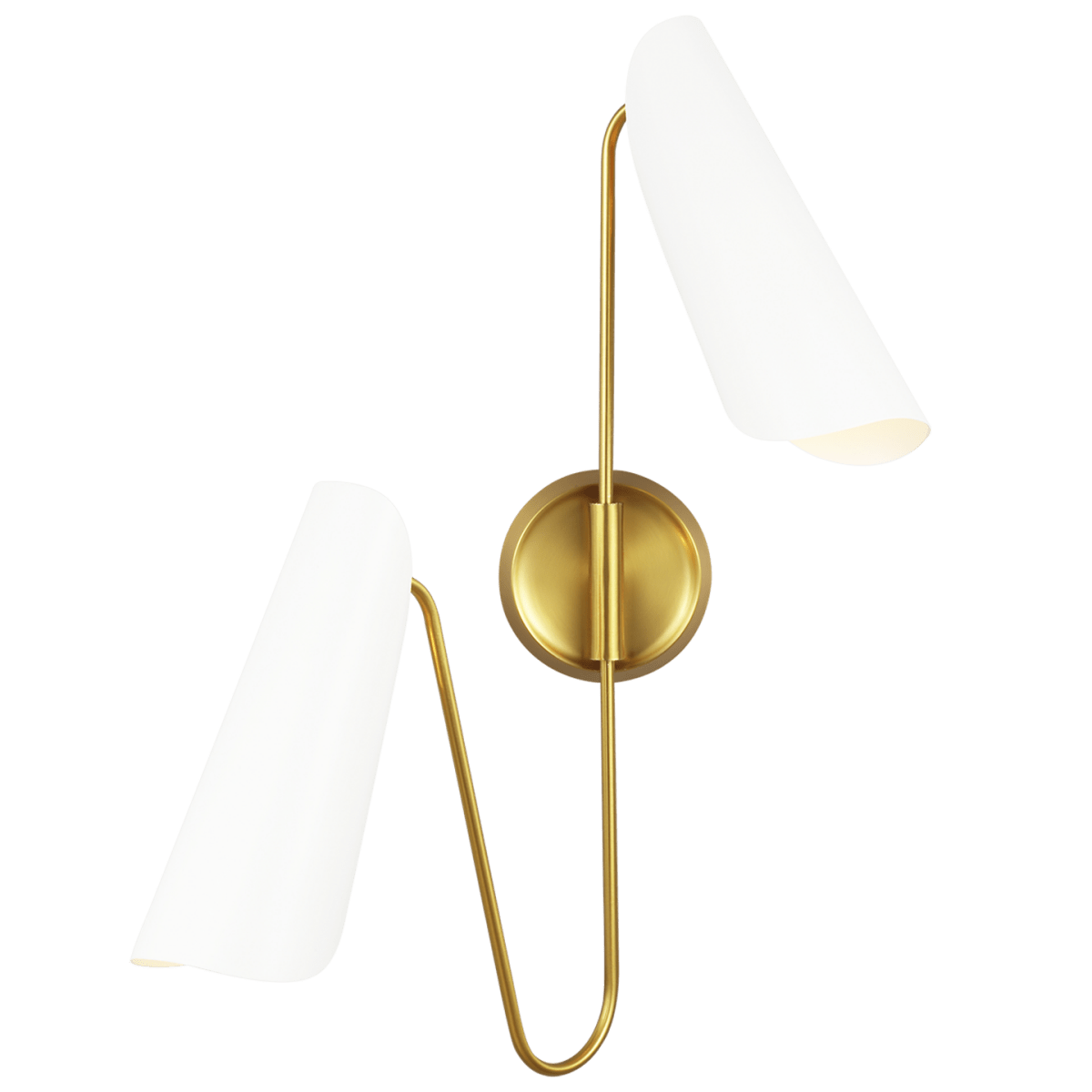 Luminaire de vanité Tresa - Matte blanc et laiton brûlé 25 1/8" by Visual Comfort Studio | Luminaires & cie