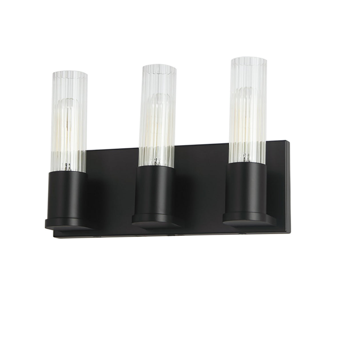 Luminaire de vanité Tube 12 3/4", Noir mat – Dainolite
