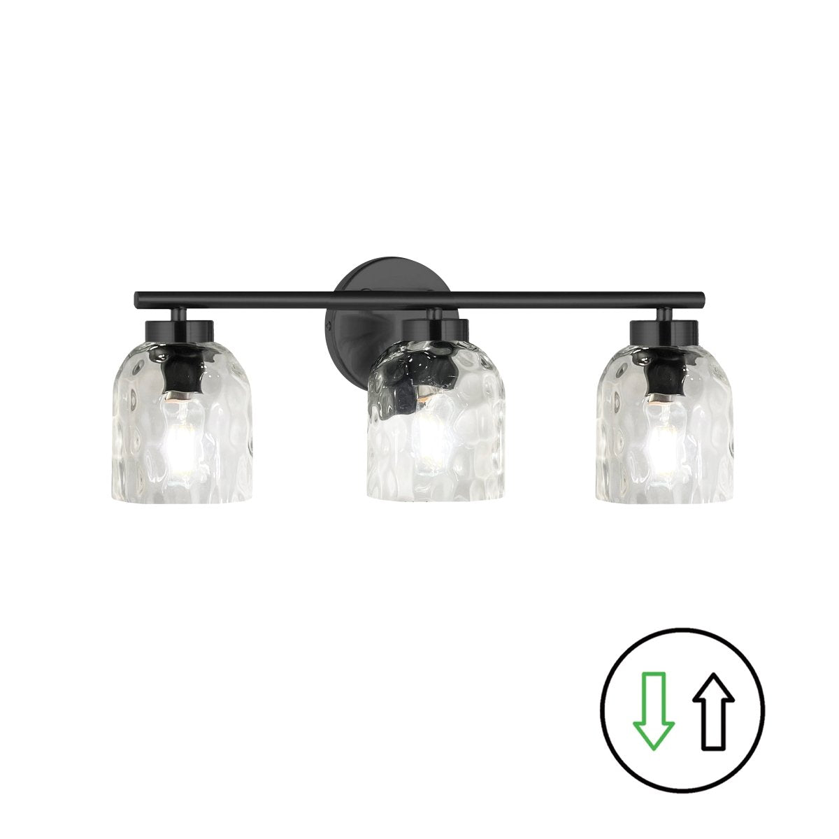 Luminaire de vanité Vallora - Noir mat by Dainolite | Luminaires & cie