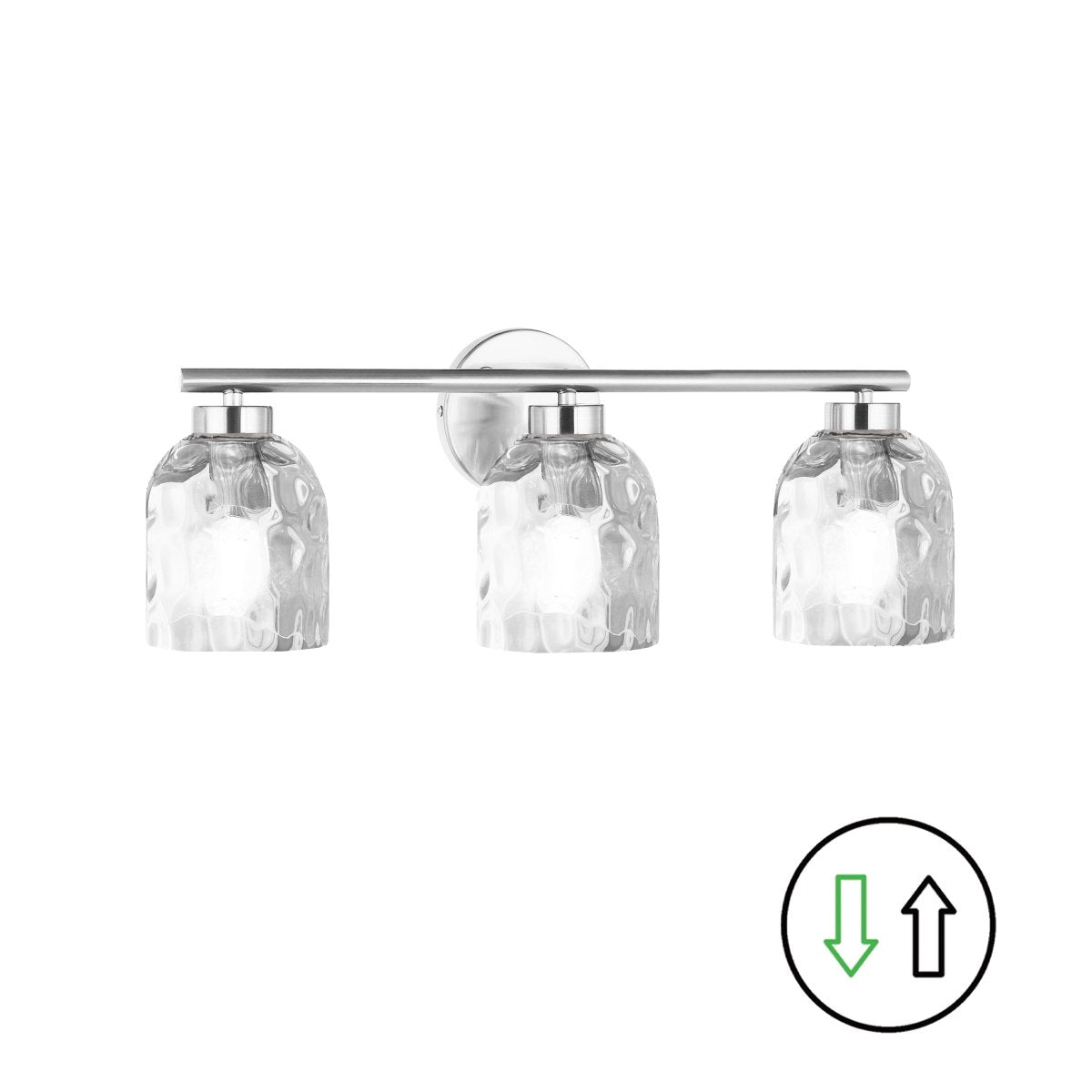 Luminaire de vanité Vallora - Chrome poli by Dainolite | Luminaires & cie