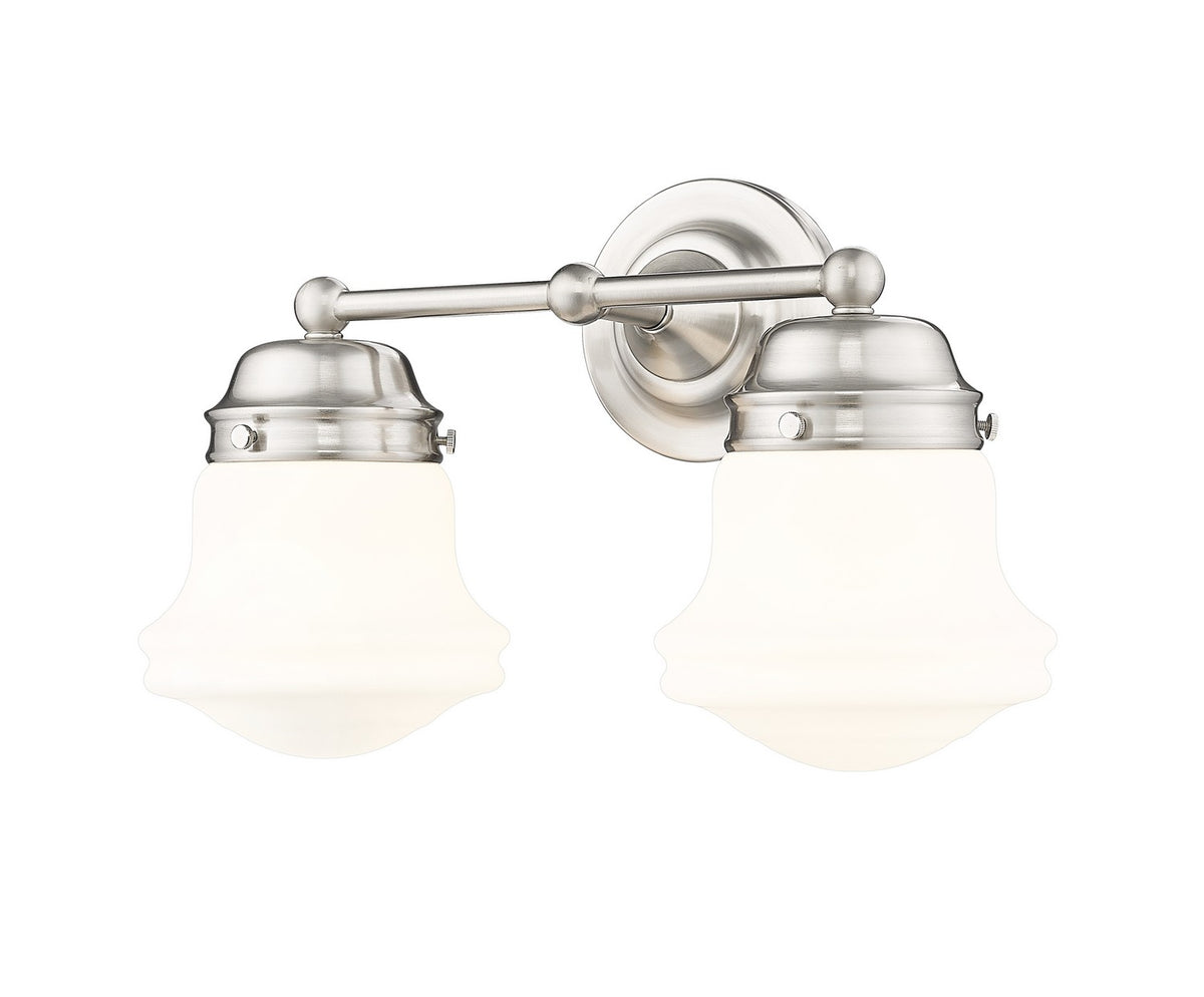 Luminaire de vanité Vaughn Nickel brossé, Opale mate, 15 1/2" – Z-Lite