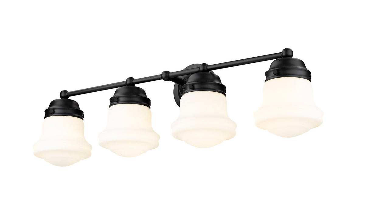 Luminaire de vanité Vaughn Noir mat, Opale mate, 31 1/2" – Z-Lite