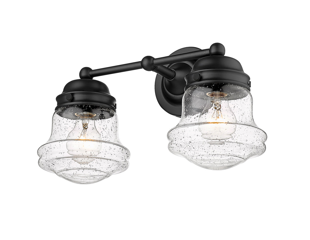 Luminaire de vanité Vaughn Noir mat, Grené transparent, 15 1/2" – Z-Lite