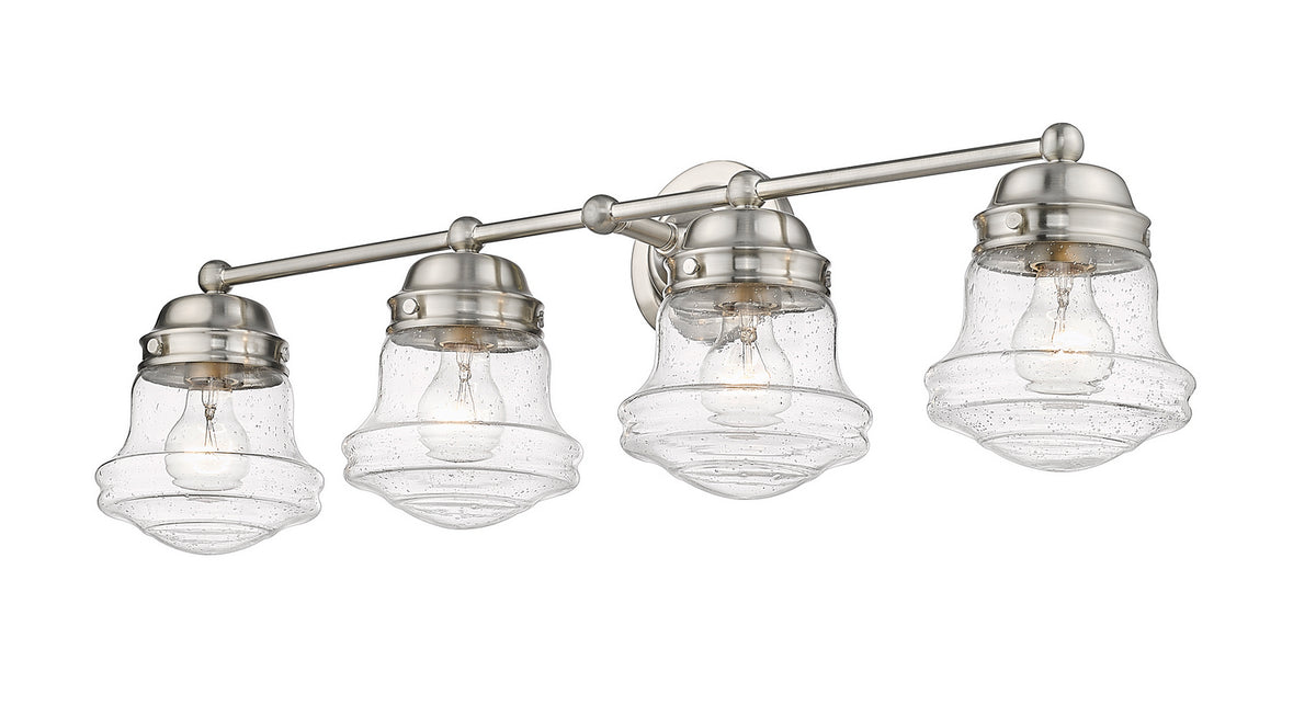Luminaire de vanité Vaughn Nickel brossé, Grené transparent, 31 1/2" – Z-Lite