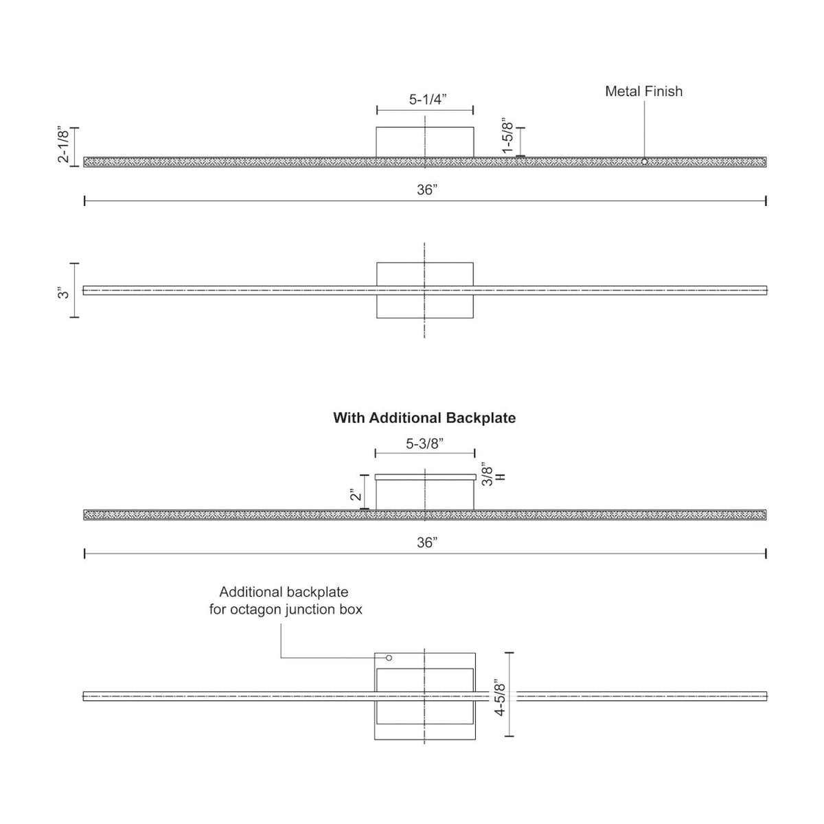 Luminaire de vanité Vega Minor - Or brossé 36" by Kuzco Lighting | Luminaires & cie