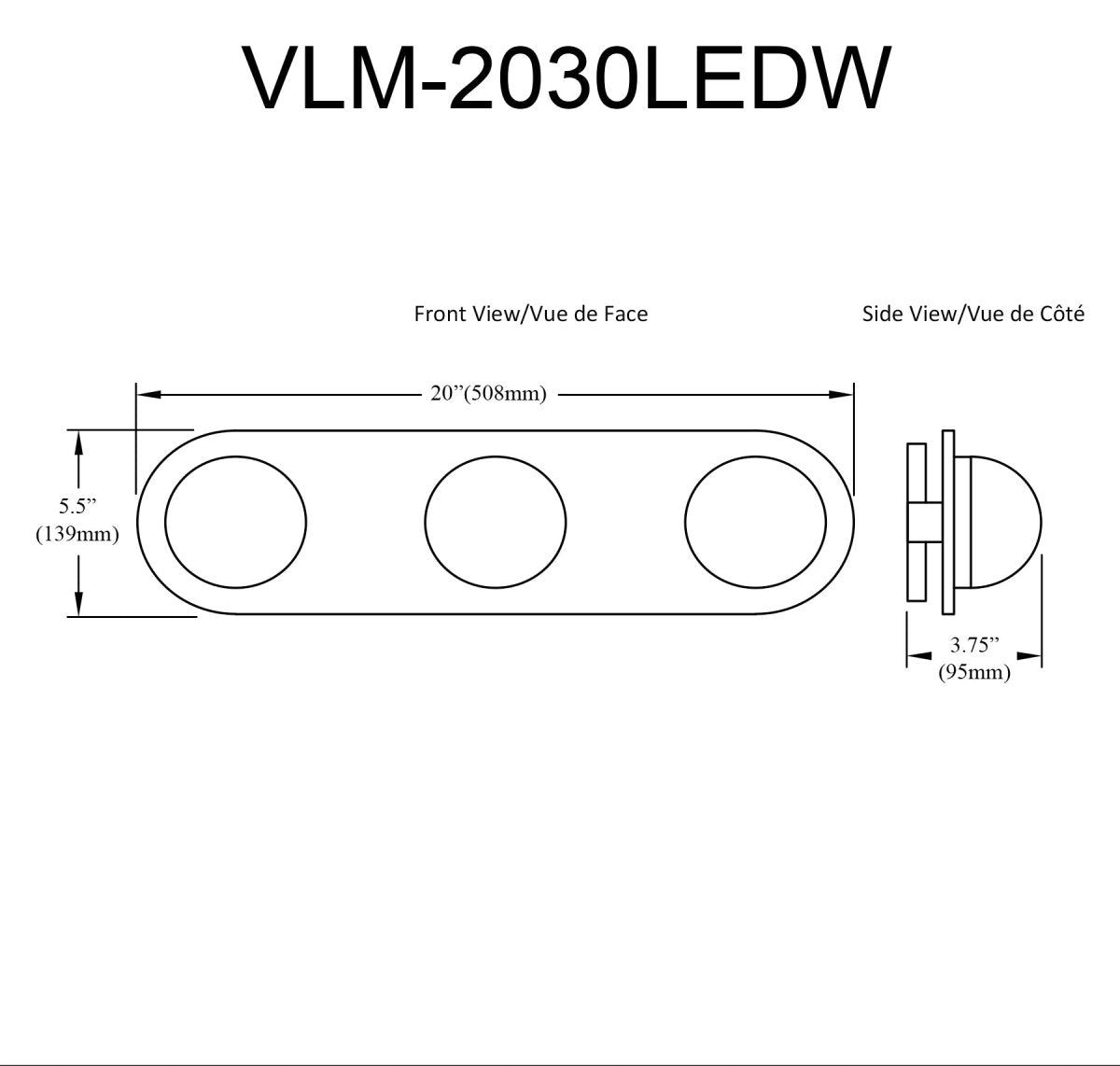 Luminaire de vanité Velma - Noir mat 20" by Dainolite | Luminaires & cie