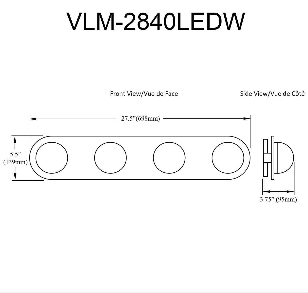 Luminaire de vanité Velma - Clair 27 1/2" by Dainolite | Luminaires & cie
