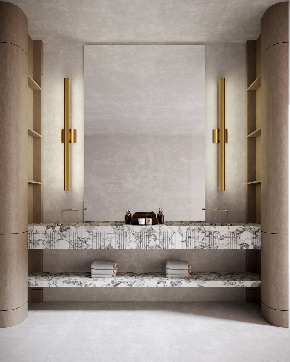 Luminaire de vanité Vera - Or brossé 52 7/8" by Kuzco Lighting | Luminaires & cie