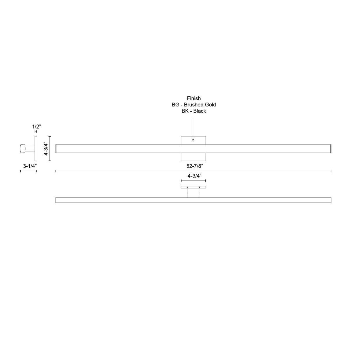 Luminaire de vanité Vera - Or brossé 52 7/8" by Kuzco Lighting | Luminaires & cie