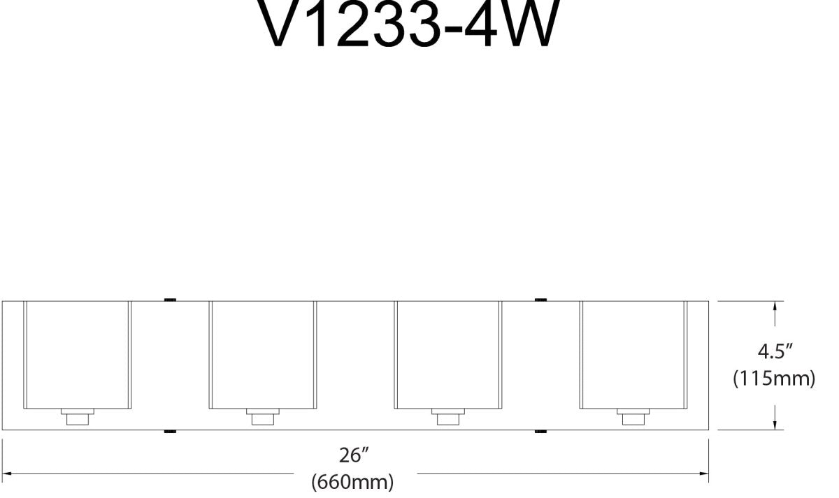 Luminaire de vanité Verona CH - 26" by Dainolite | Luminaires & cie