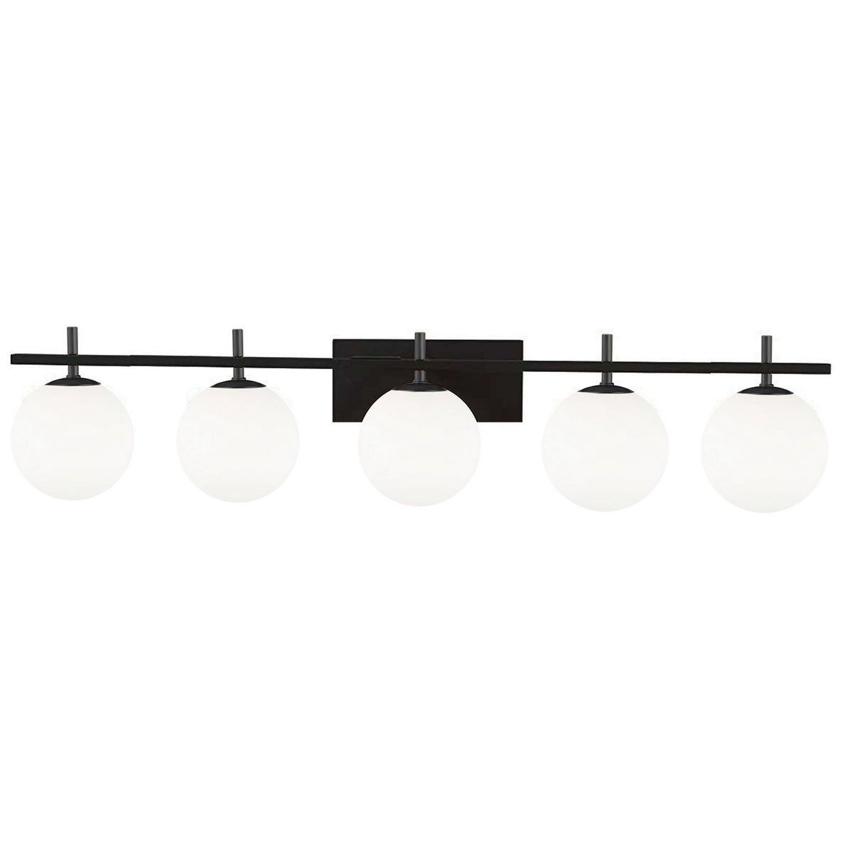Luminaire de vanité Vivaldi 41 1/4", Noir / Noir mat – Dainolite