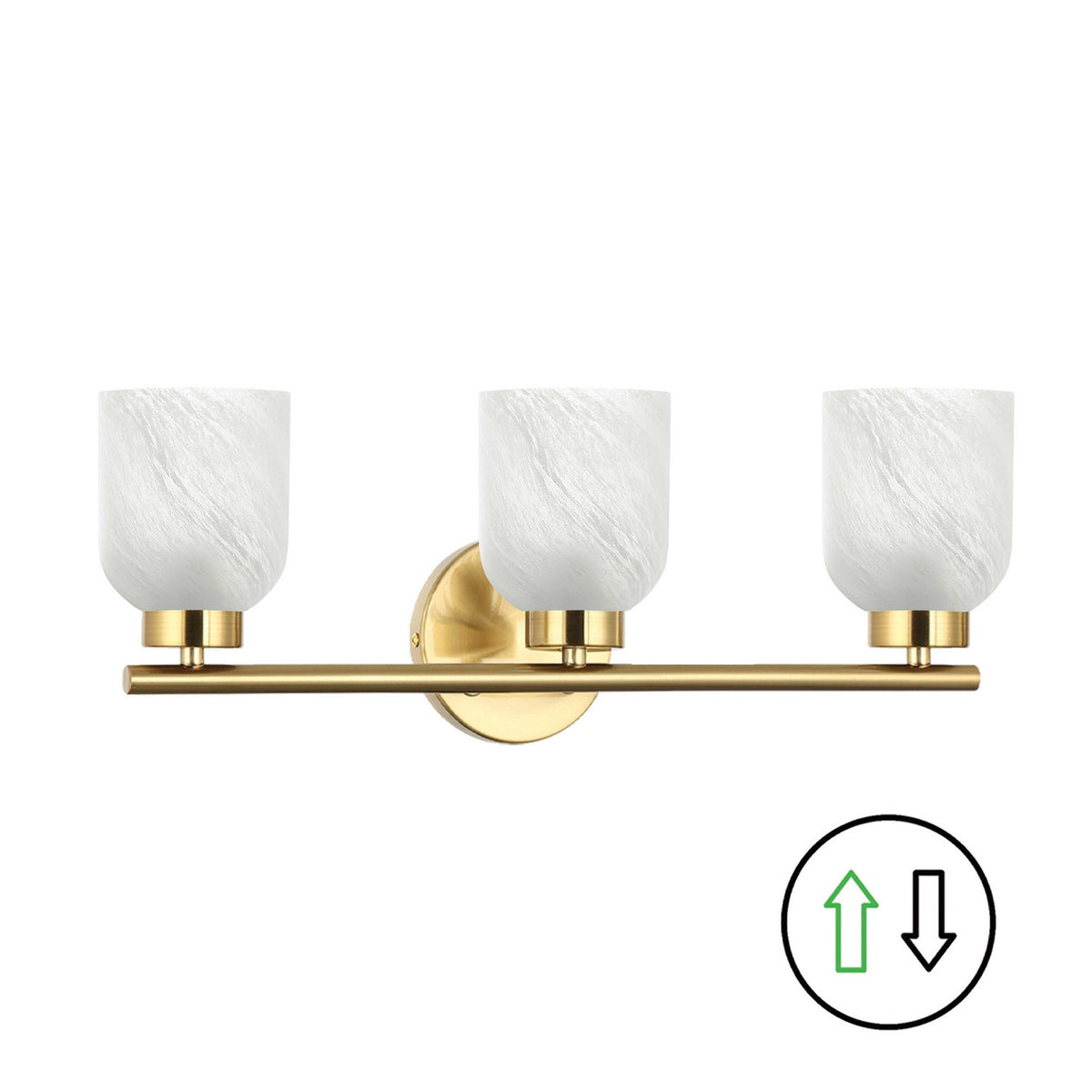 Luminaire de vanité Vonda 21", Laiton vieilli – Dainolite