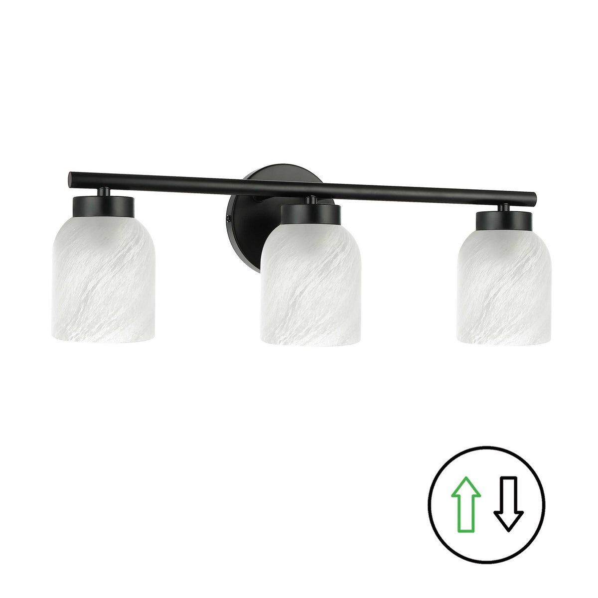 Luminaire de vanité Vonda 21", Noir mat – Dainolite
