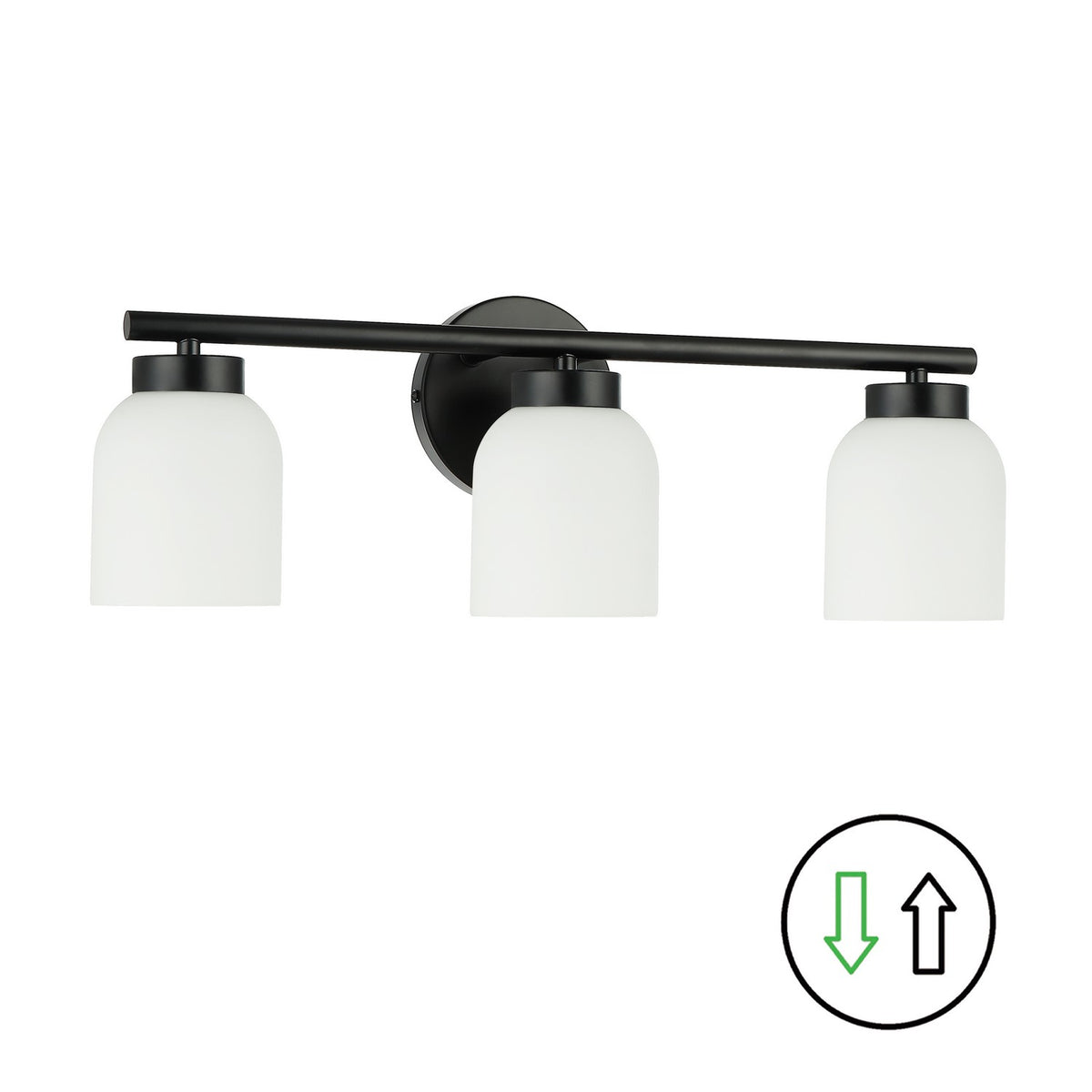 Luminaire de vanité Vonda 5 3/4", Noir mat – Dainolite