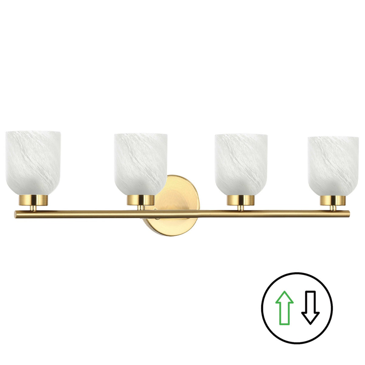 Luminaire de vanité Vonda 29", Laiton vieilli – Dainolite