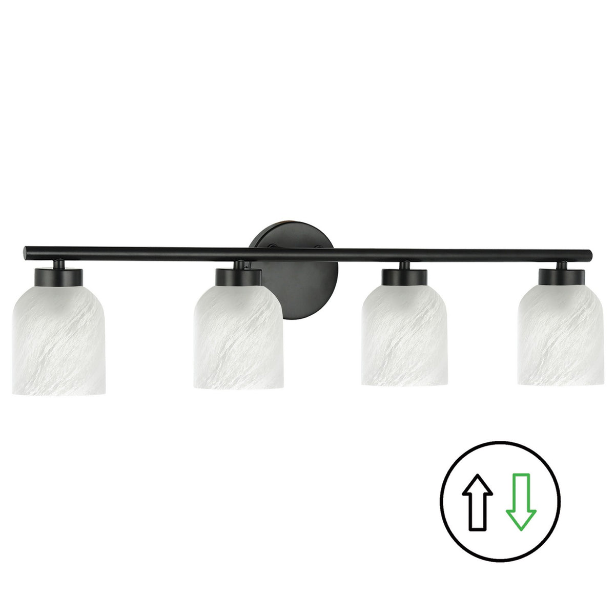 Luminaire de vanité Vonda 29", Noir mat – vue 2