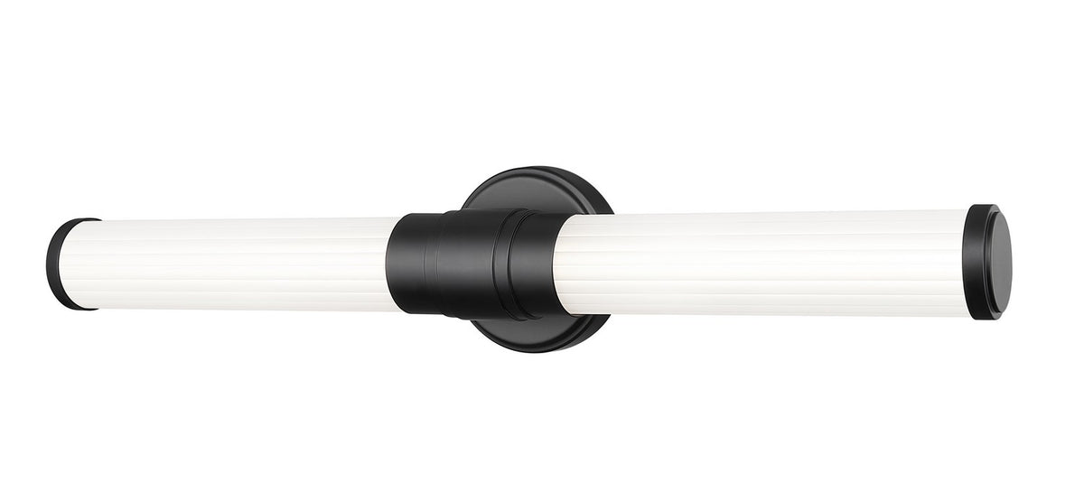Barre d'éclairage de salle de bain Warwick Noir mat, 25 1/4" – Z-Lite