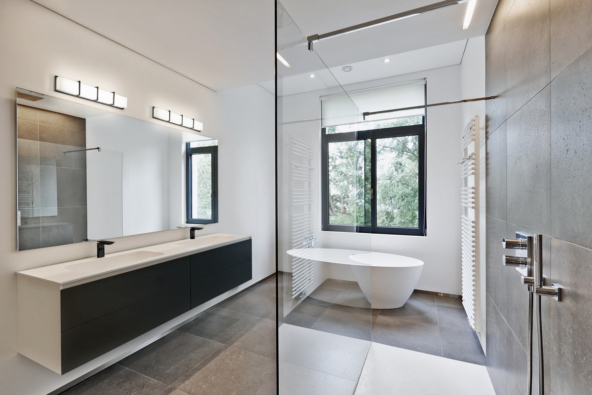 Barre d'éclairage de salle de bain Watford Noir, 35" – vue 2