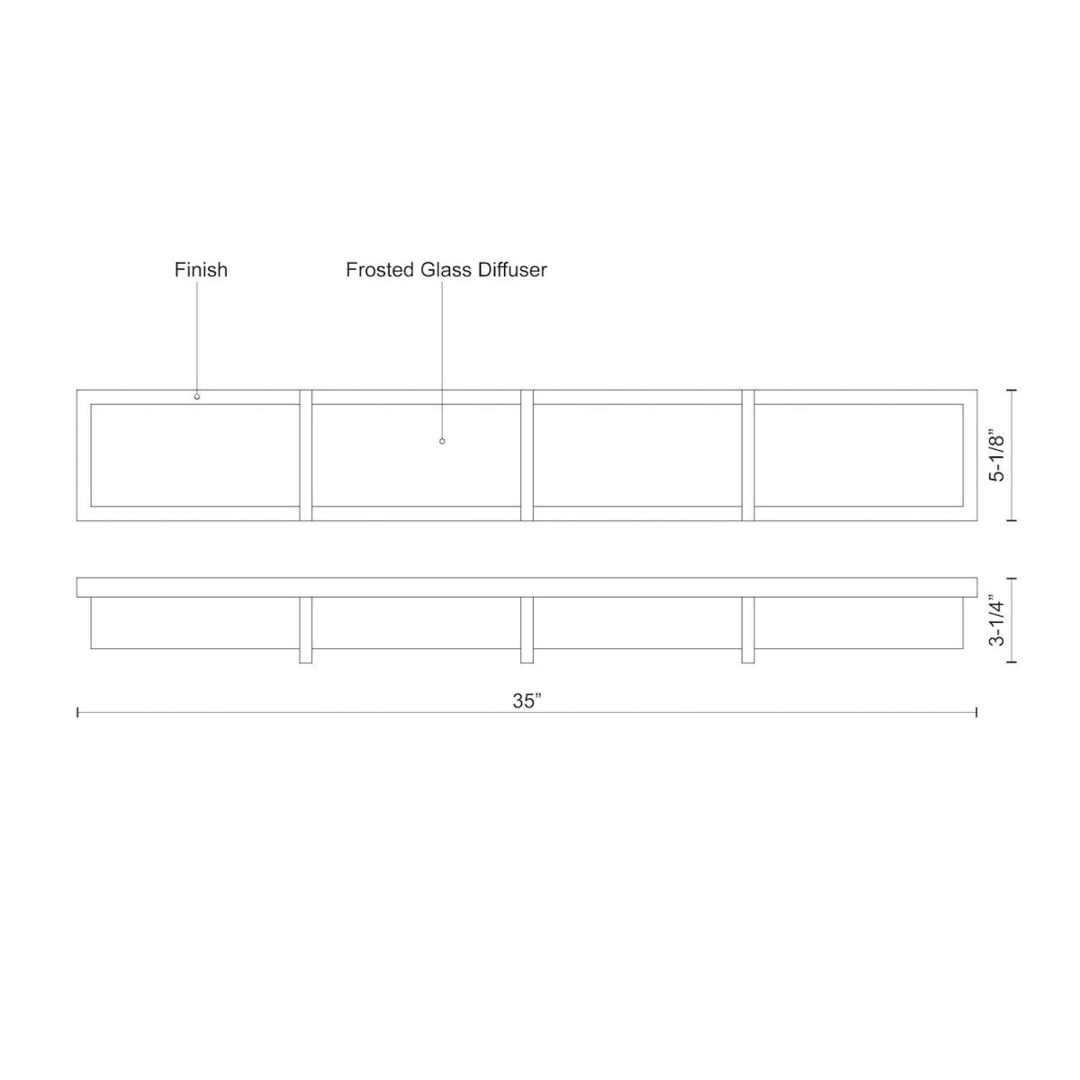 Luminaire de vanité Watford - Noir 35" by Kuzco Lighting | Luminaires & cie