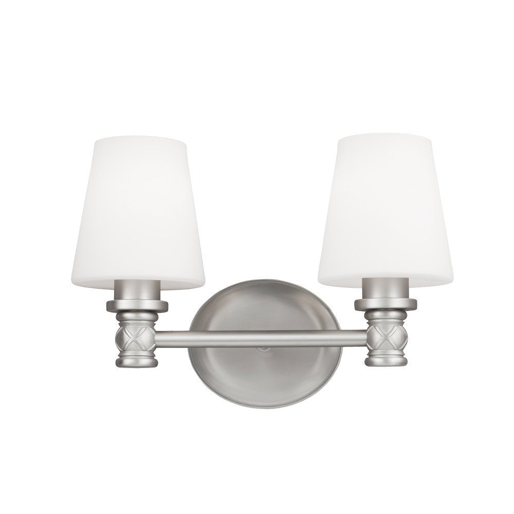 Luminaire de vanité Xavierre - Nickel satiné 14" by Visual Comfort Studio | Luminaires & cie