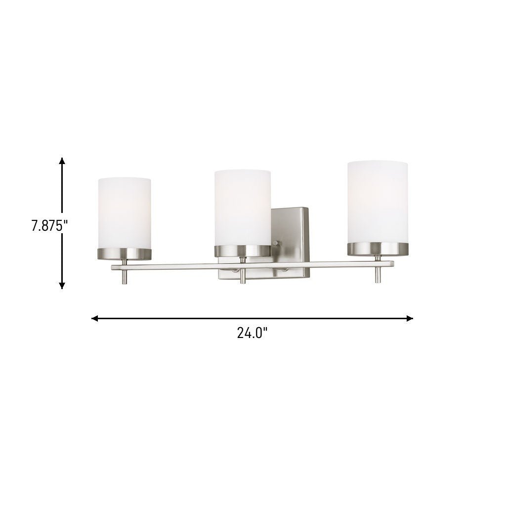 Luminaire de vanité Zire - Nickel brossé 34" by Visual Comfort Studio | Luminaires & cie