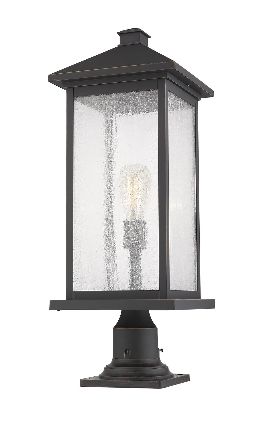 Luminaire extérieur sur socle Portland Bronze huilé – vue 4