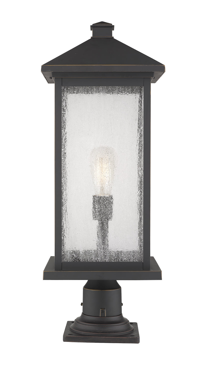 Luminaire extérieur sur socle Portland Bronze huilé – Z-Lite