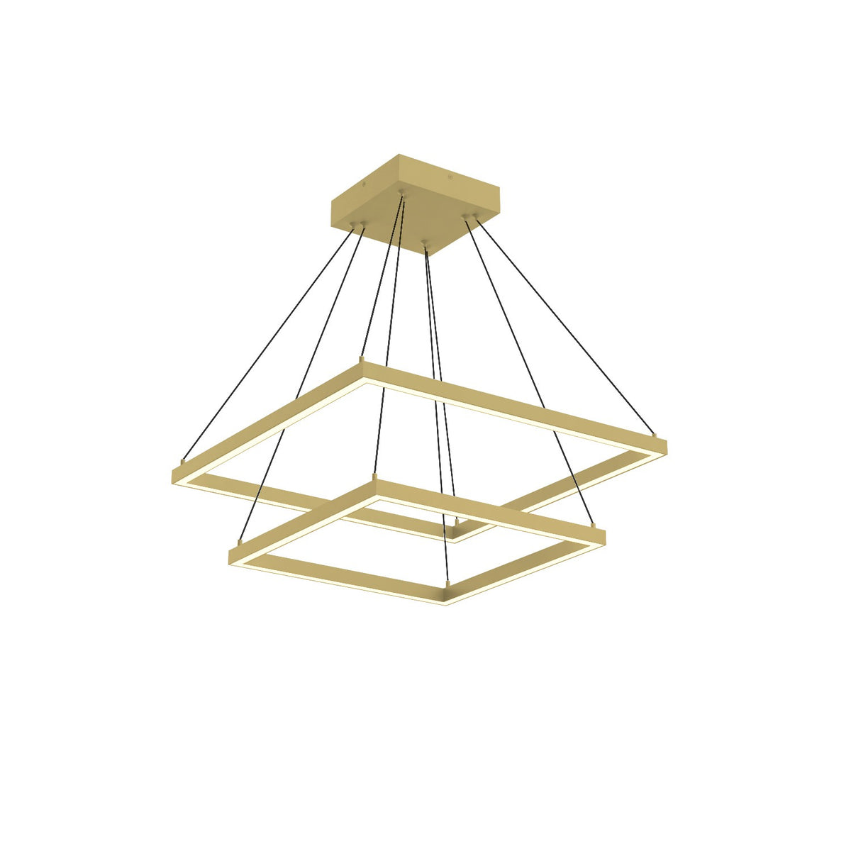 Lustre 2-étage Piazza Or brossé, 23 5/8" – Kuzco Lighting