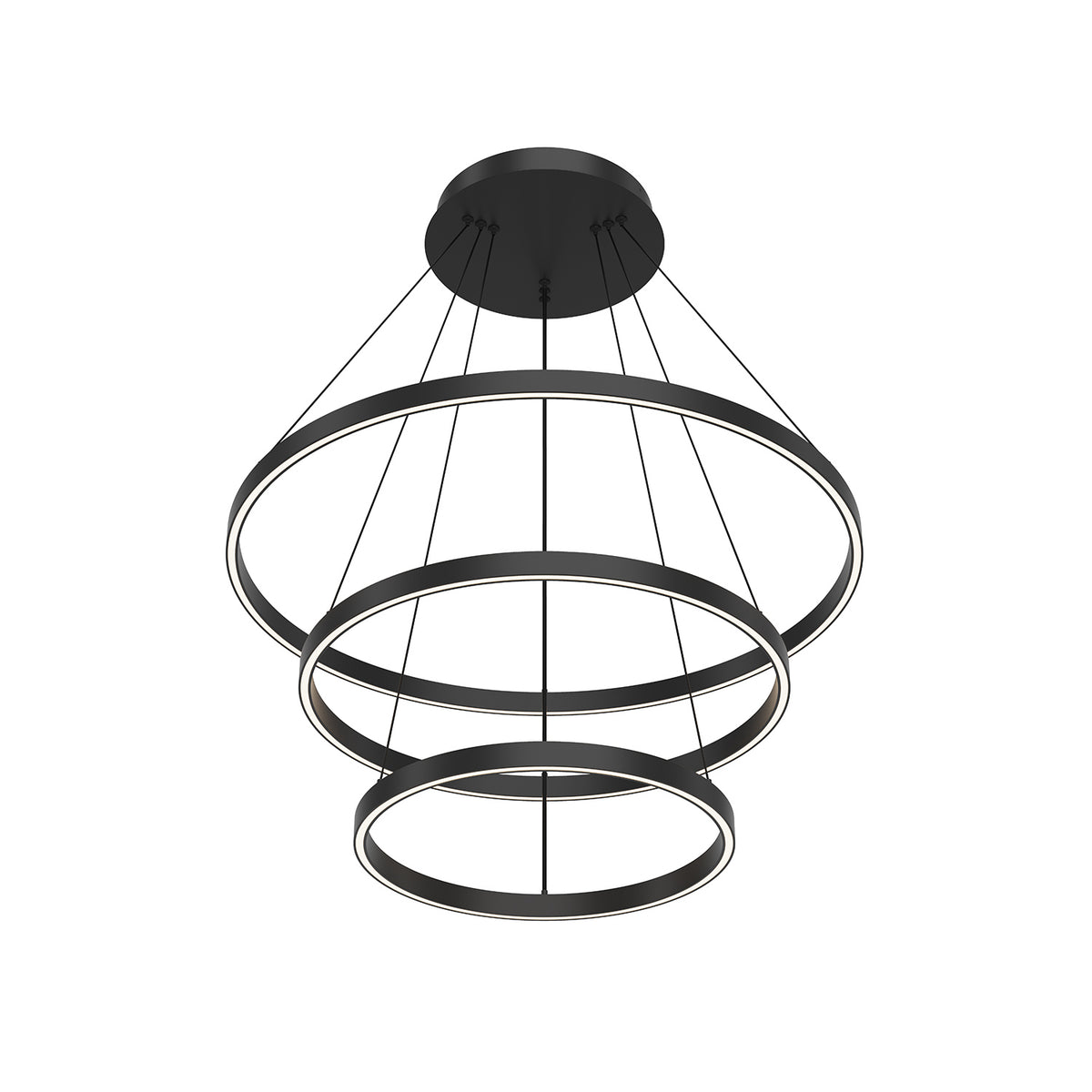Lustre 3-étages Cerchio Noir, 1 3/8" – Kuzco Lighting