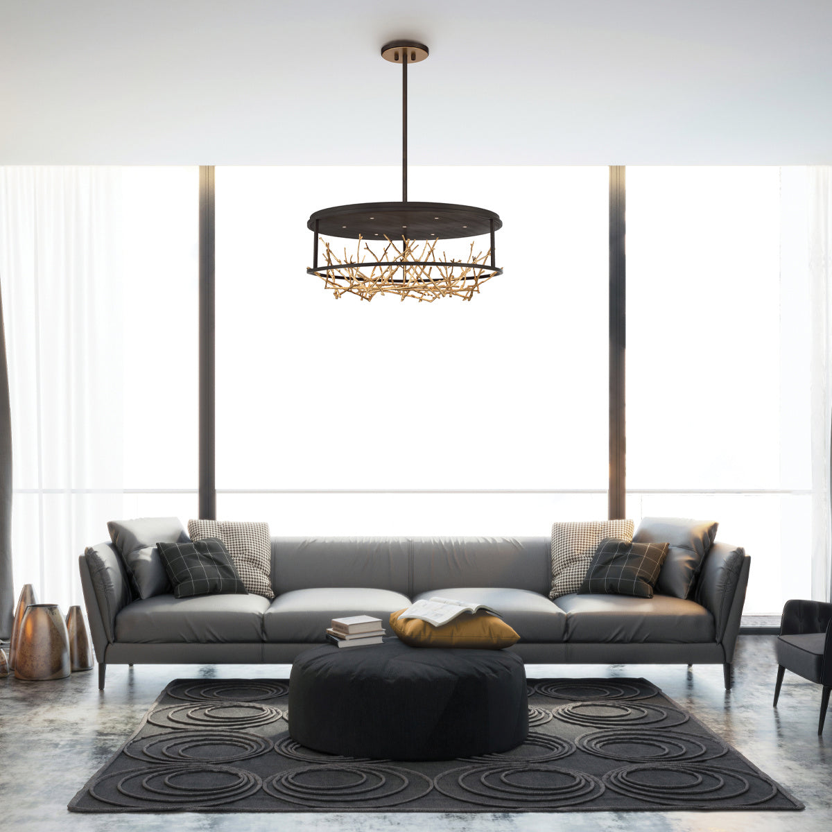 Lustre Aerie Or-Noir mélangé – vue 5