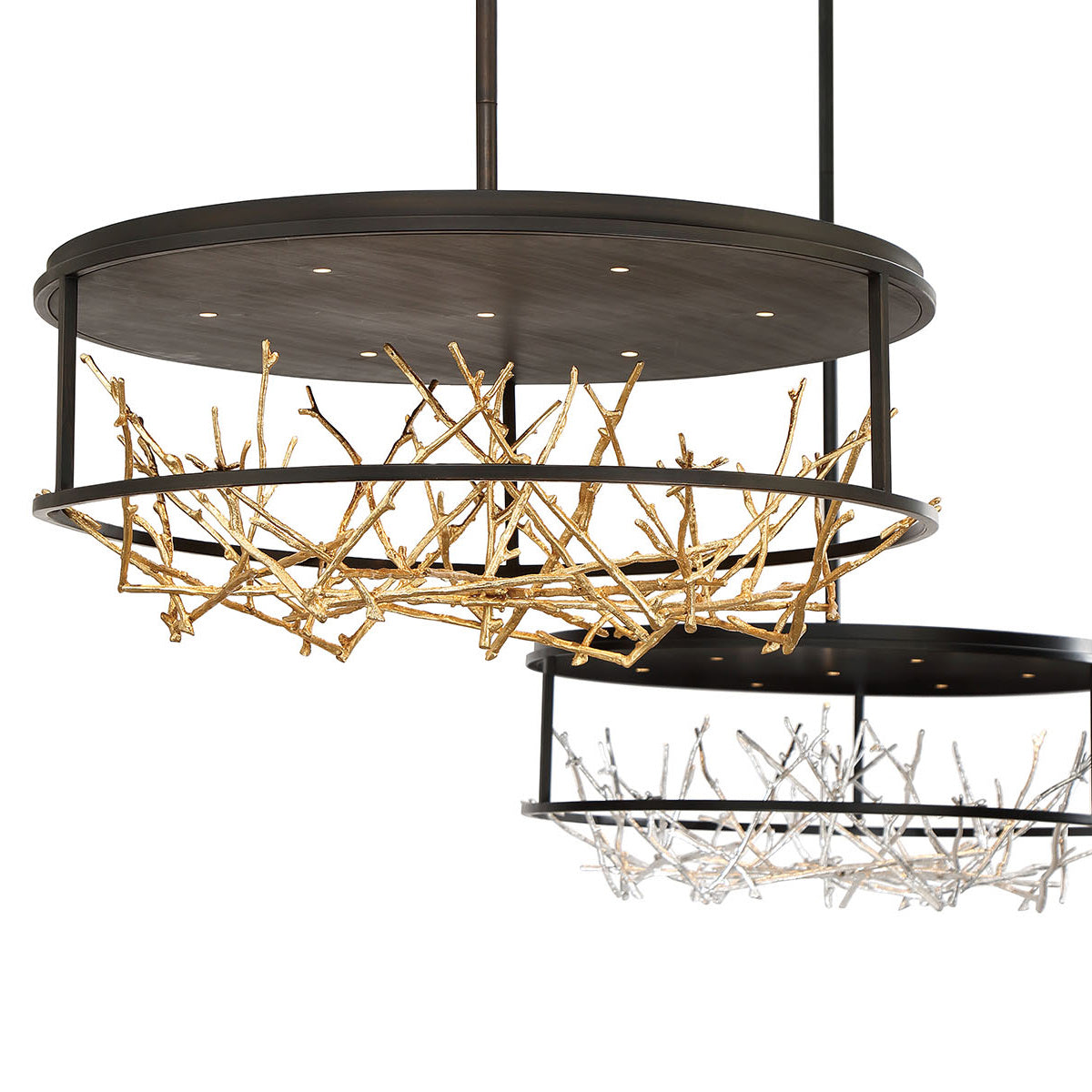 Lustre Aerie Argent-Noir Mix – vue 3