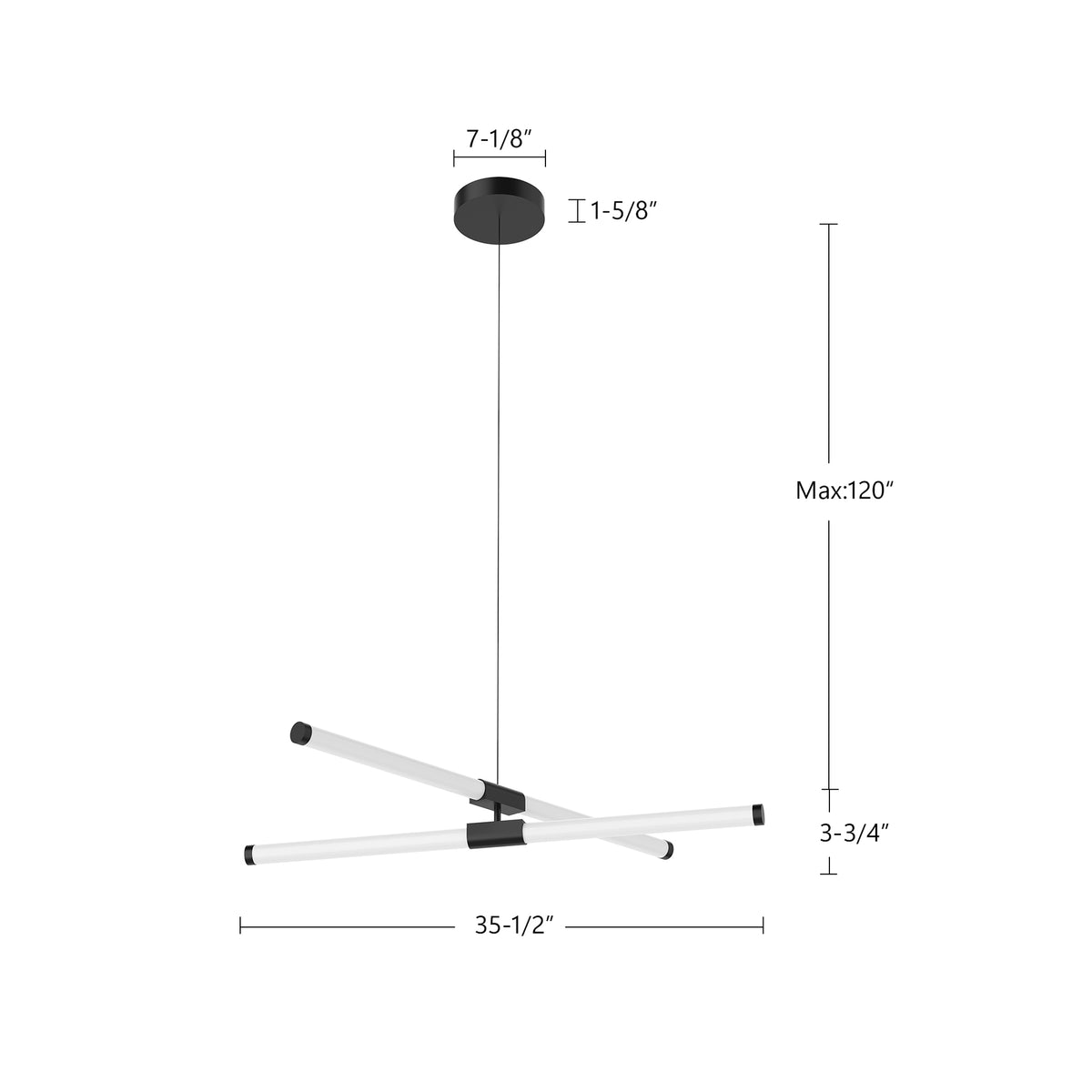 Lustre Akari Noir – vue 5