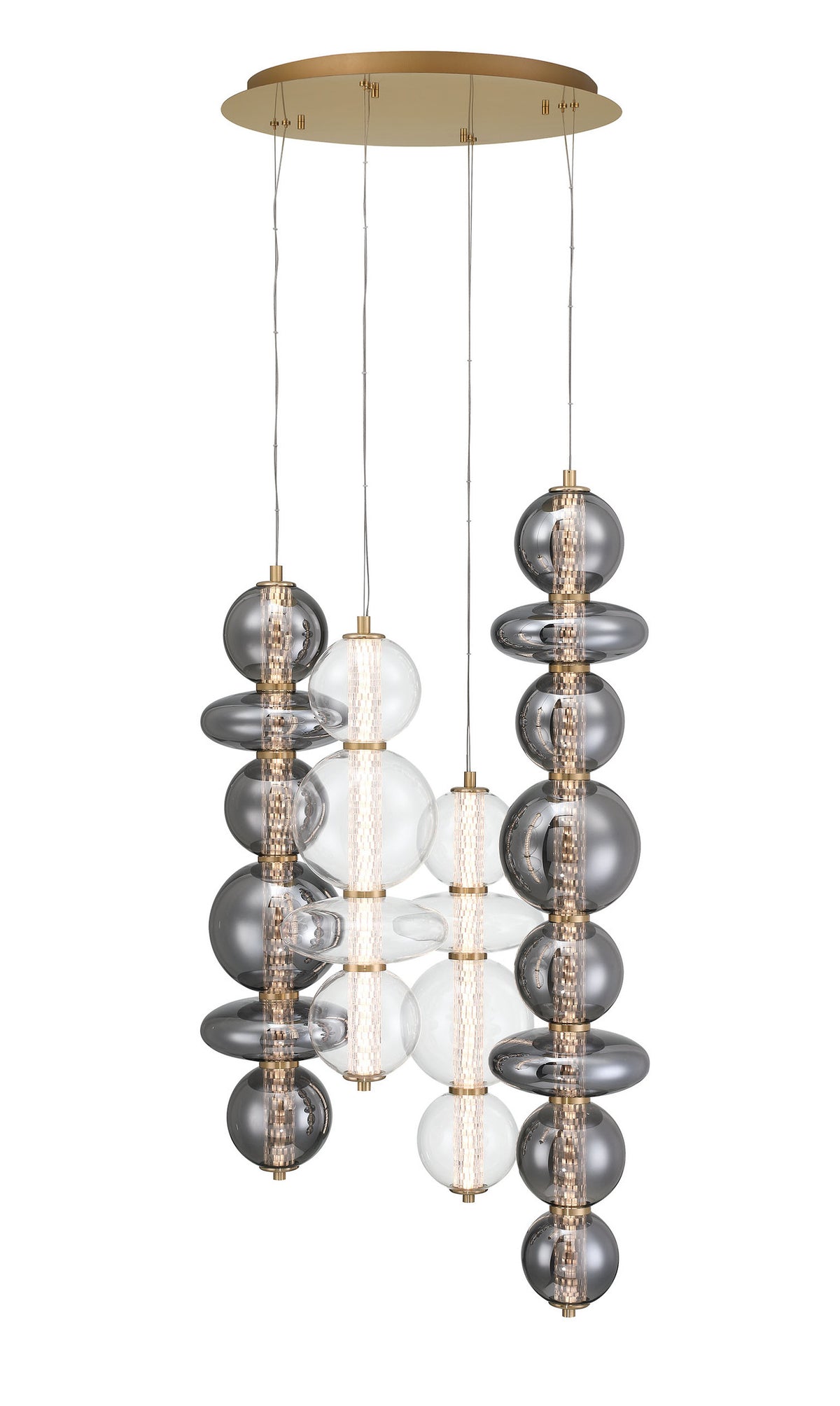 Lustre allongé Atomo Or – vue 3