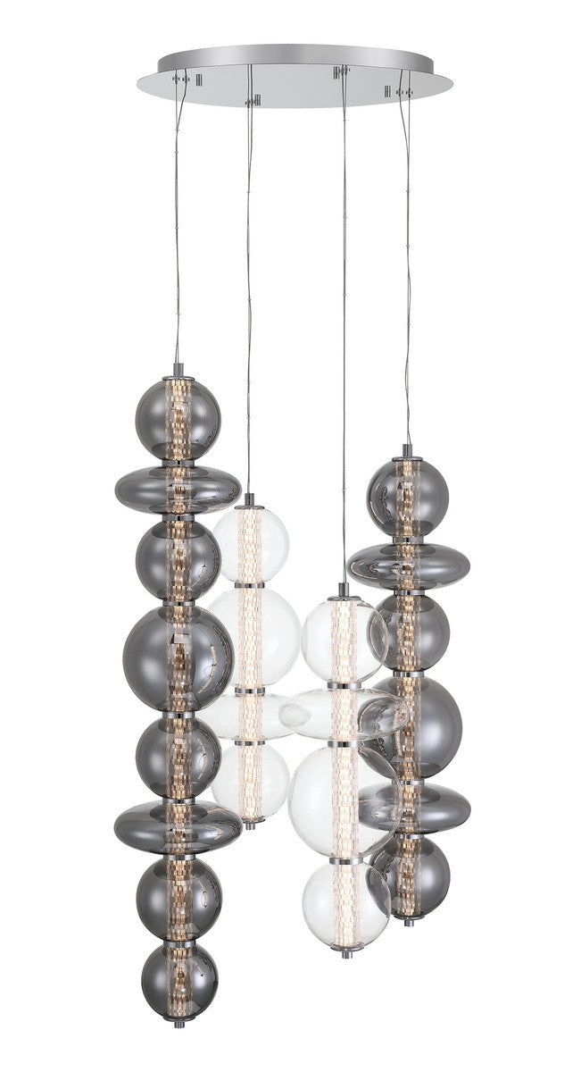 Lustre allongé Atomo Chrome – Eurofase