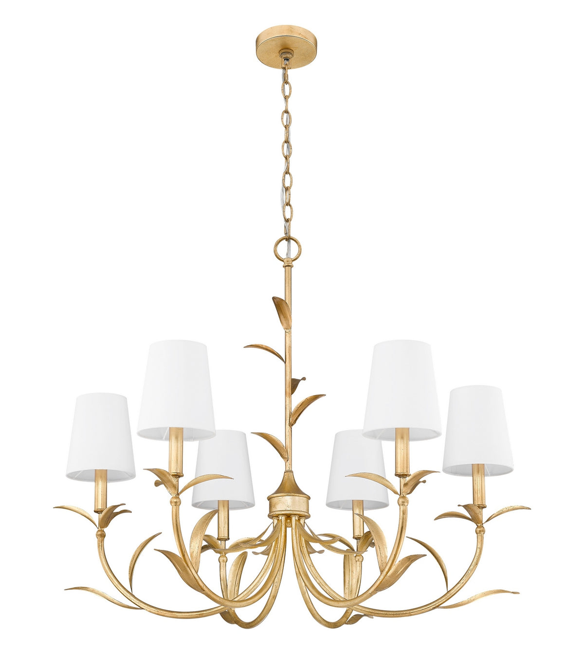Lustre Aslin Or feuille, 31" – vue 6