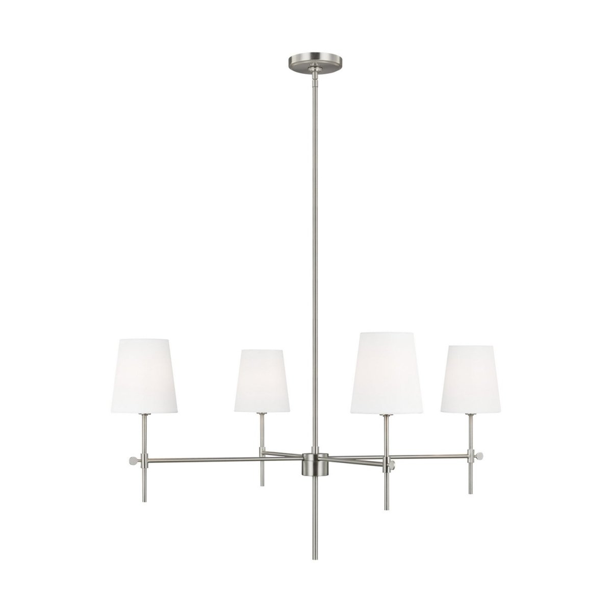 Lustre Baker - Nickel brossé 36" by Visual Comfort Studio | Luminaires & cie