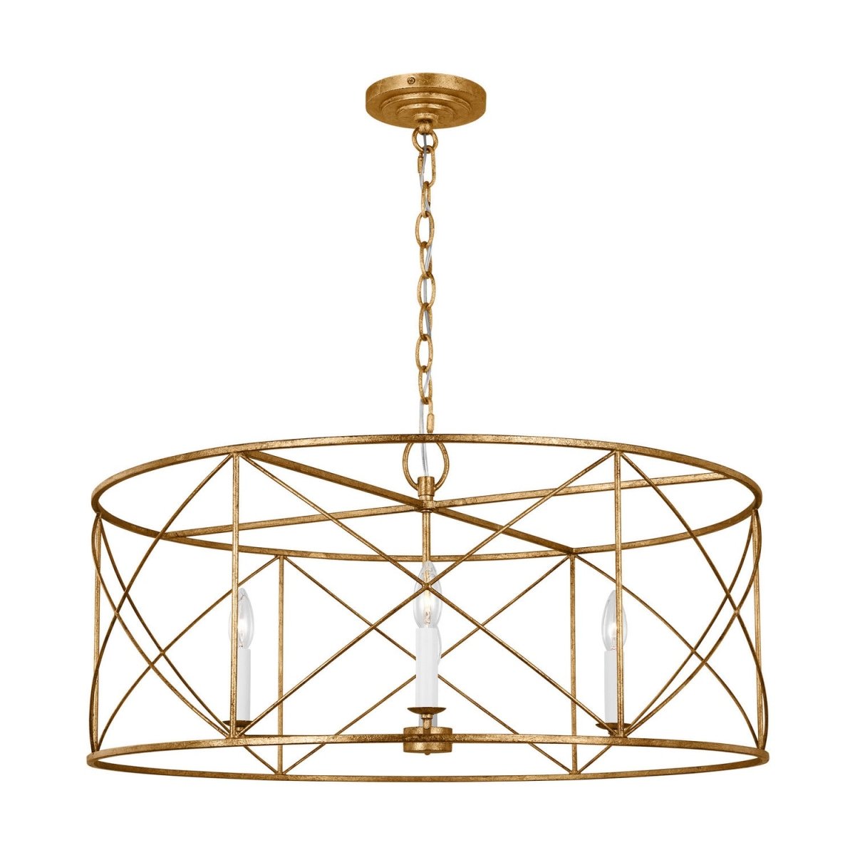 Lustre Beatrix - Fer vieilli 22" by Visual Comfort Studio | Luminaires & cie