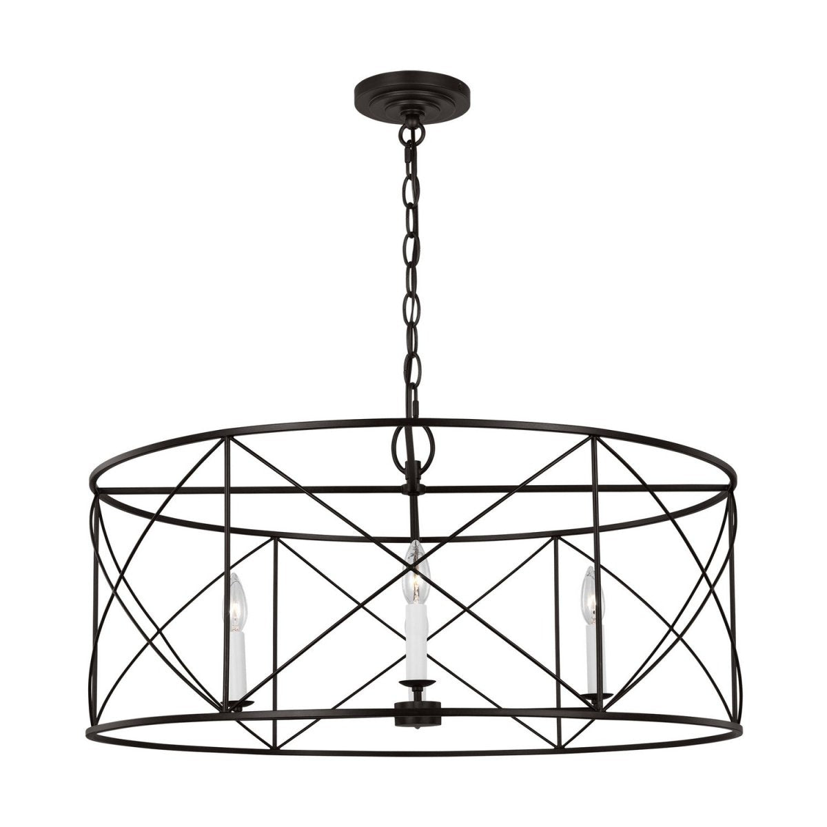 Lustre Beatrix - Fer vieilli 22" by Visual Comfort Studio | Luminaires & cie