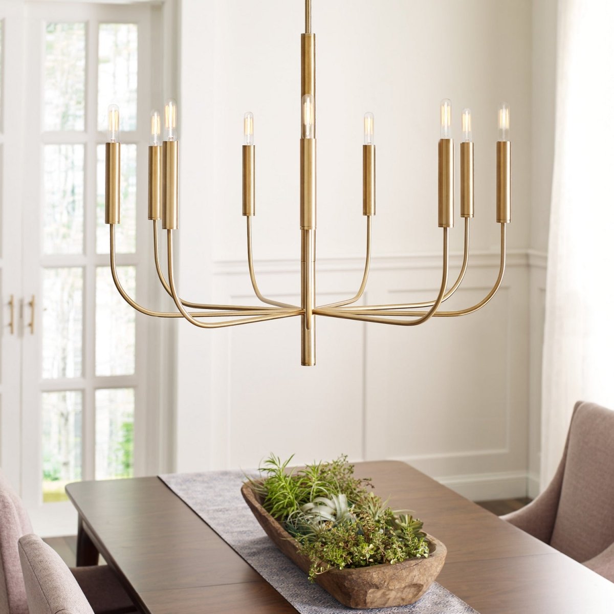 Lustre Brianna - Nickel poli 48" by Visual Comfort Studio | Luminaires & cie