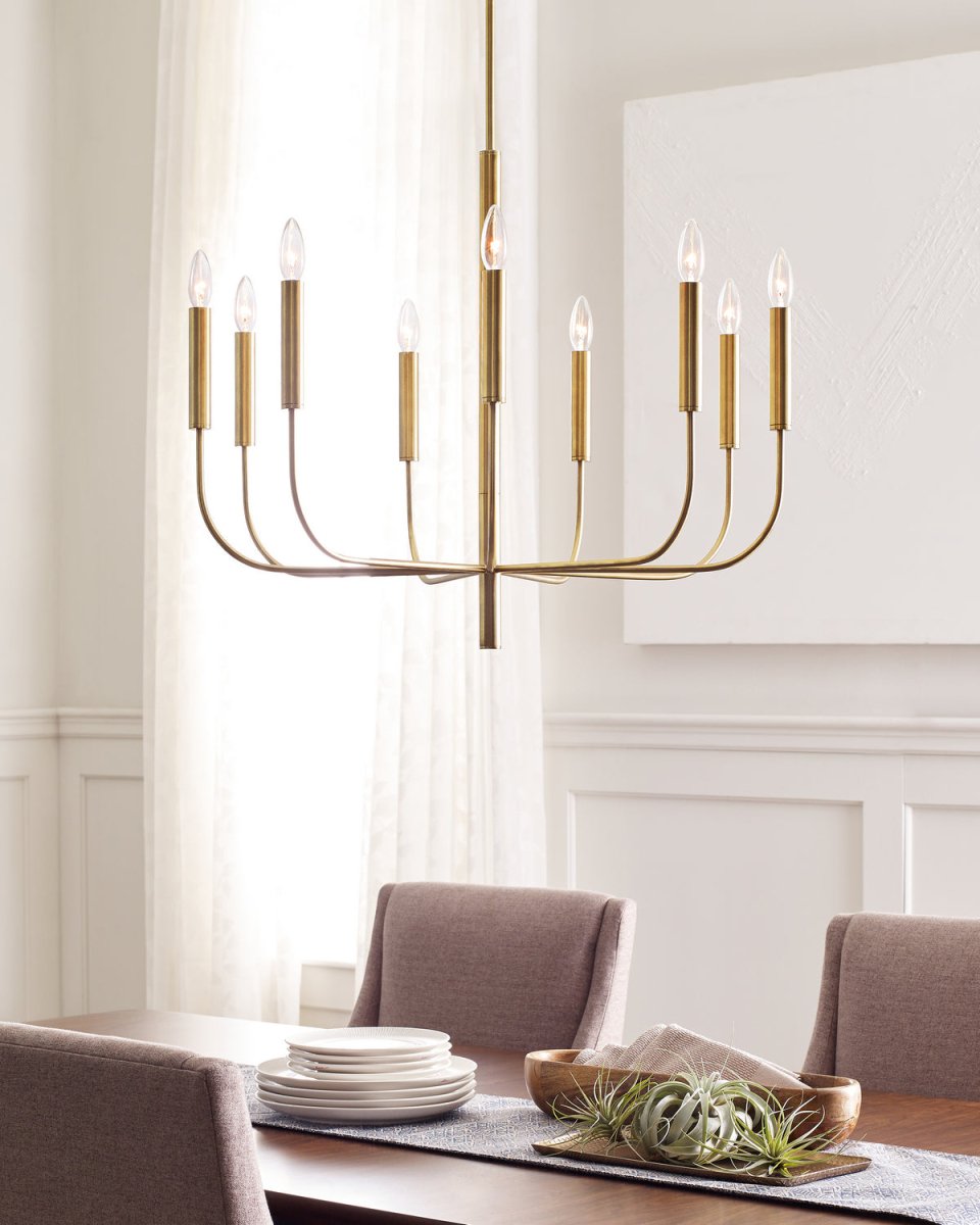 Lustre Brianna - Nickel poli 48" by Visual Comfort Studio | Luminaires & cie