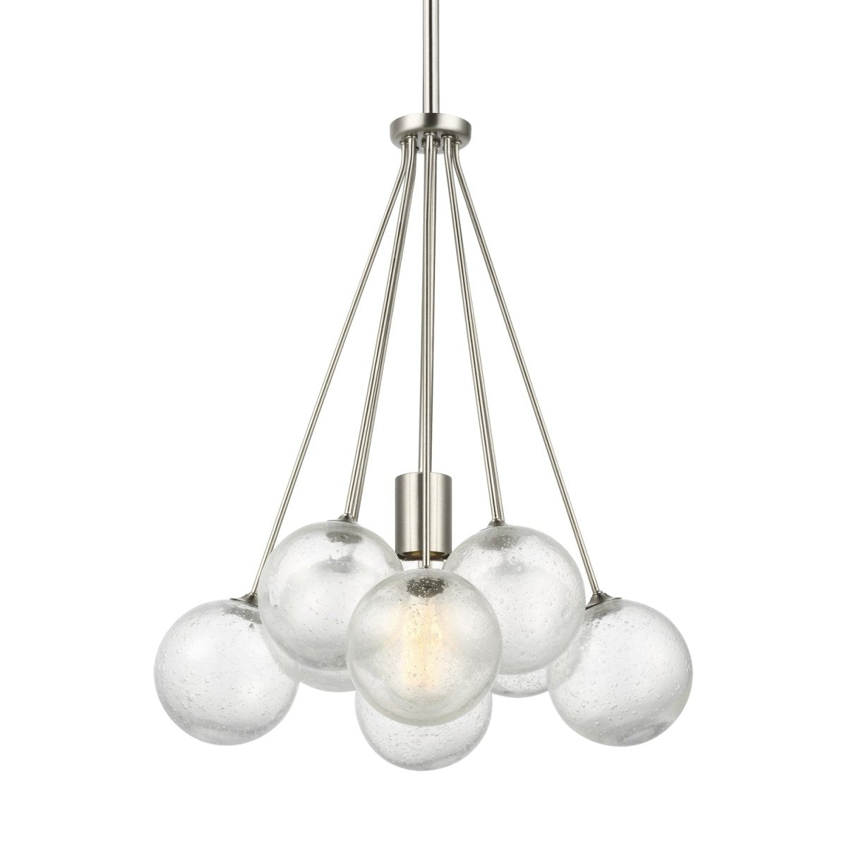 Lustre Bronzeville - Nickel brossé 21 3/4" by Visual Comfort Studio | Luminaires & cie