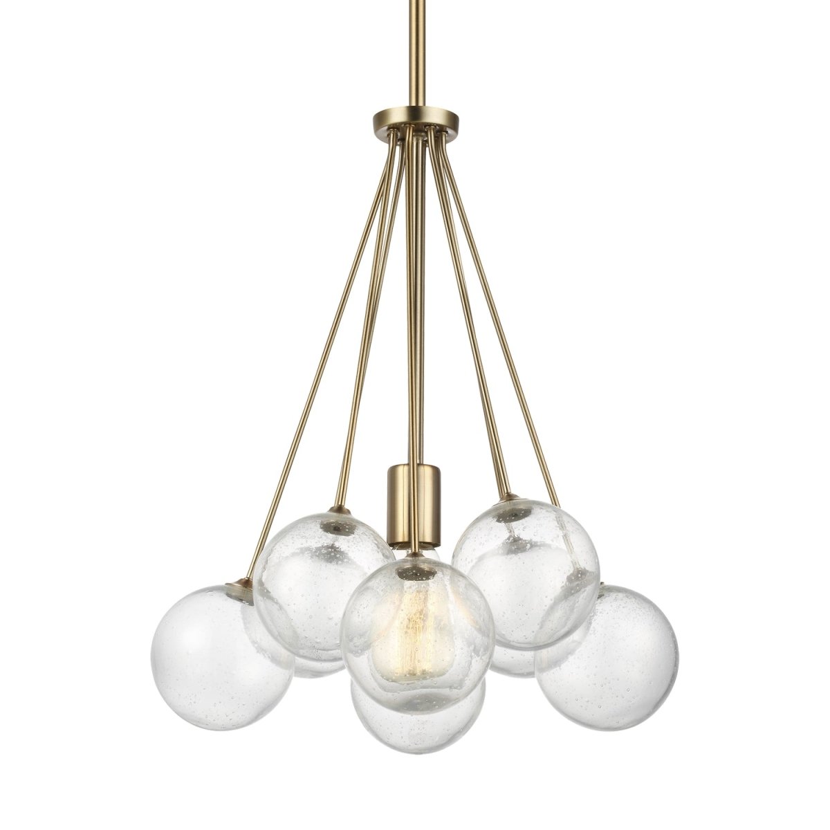 Lustre Bronzeville - Nickel brossé 21 3/4" by Visual Comfort Studio | Luminaires & cie