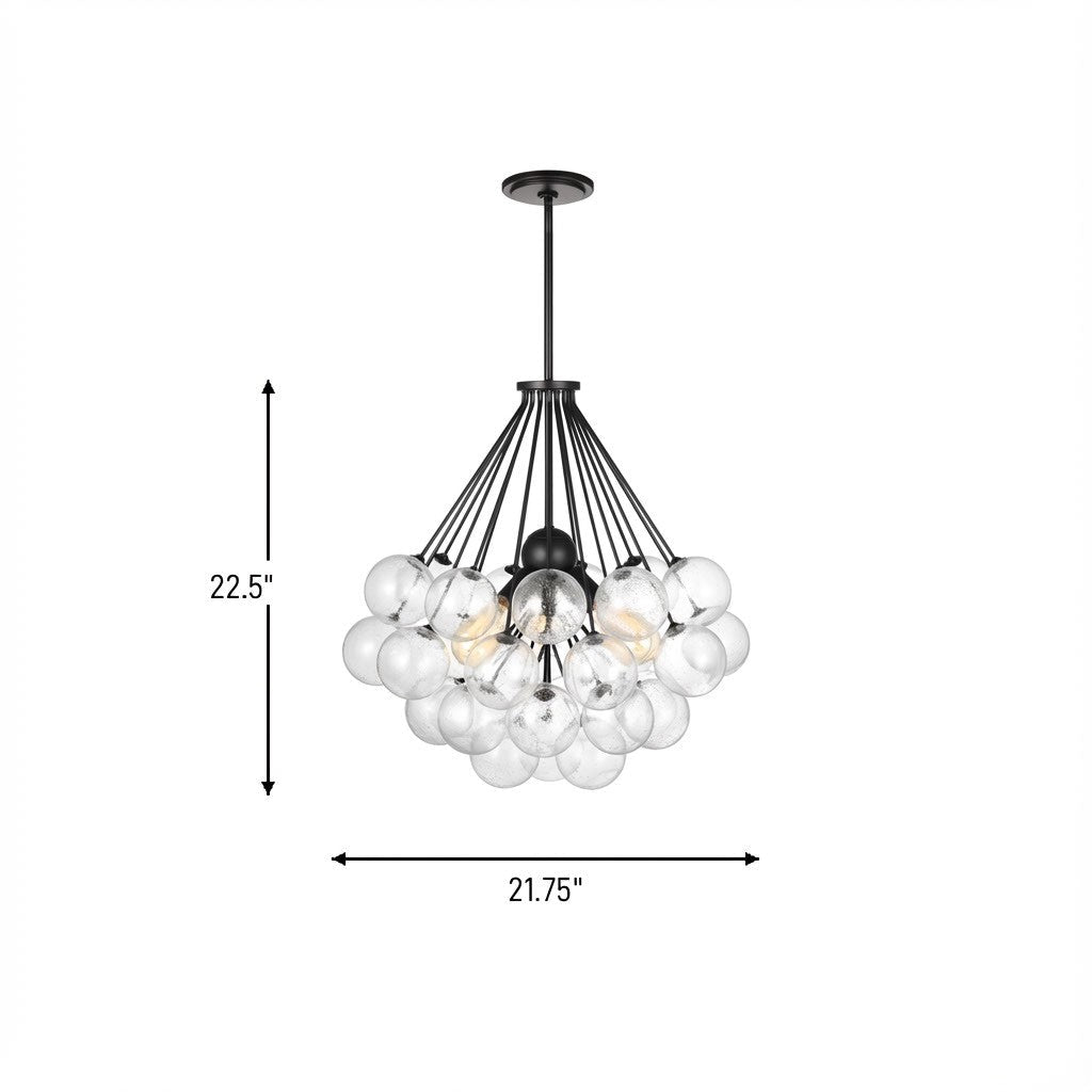 Lustre Bronzeville - Nickel brossé 21 3/4" by Visual Comfort Studio | Luminaires & cie