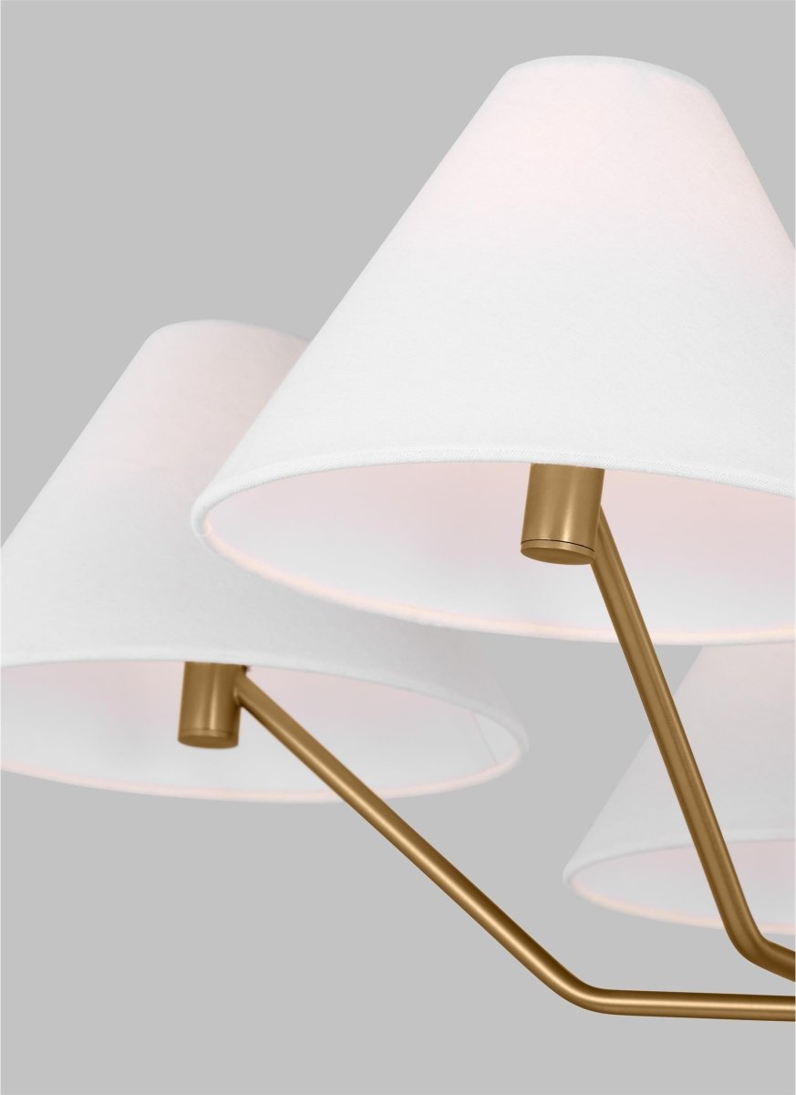 Lustre Burke - Laiton satiné 38" by Visual Comfort Studio | Luminaires & cie