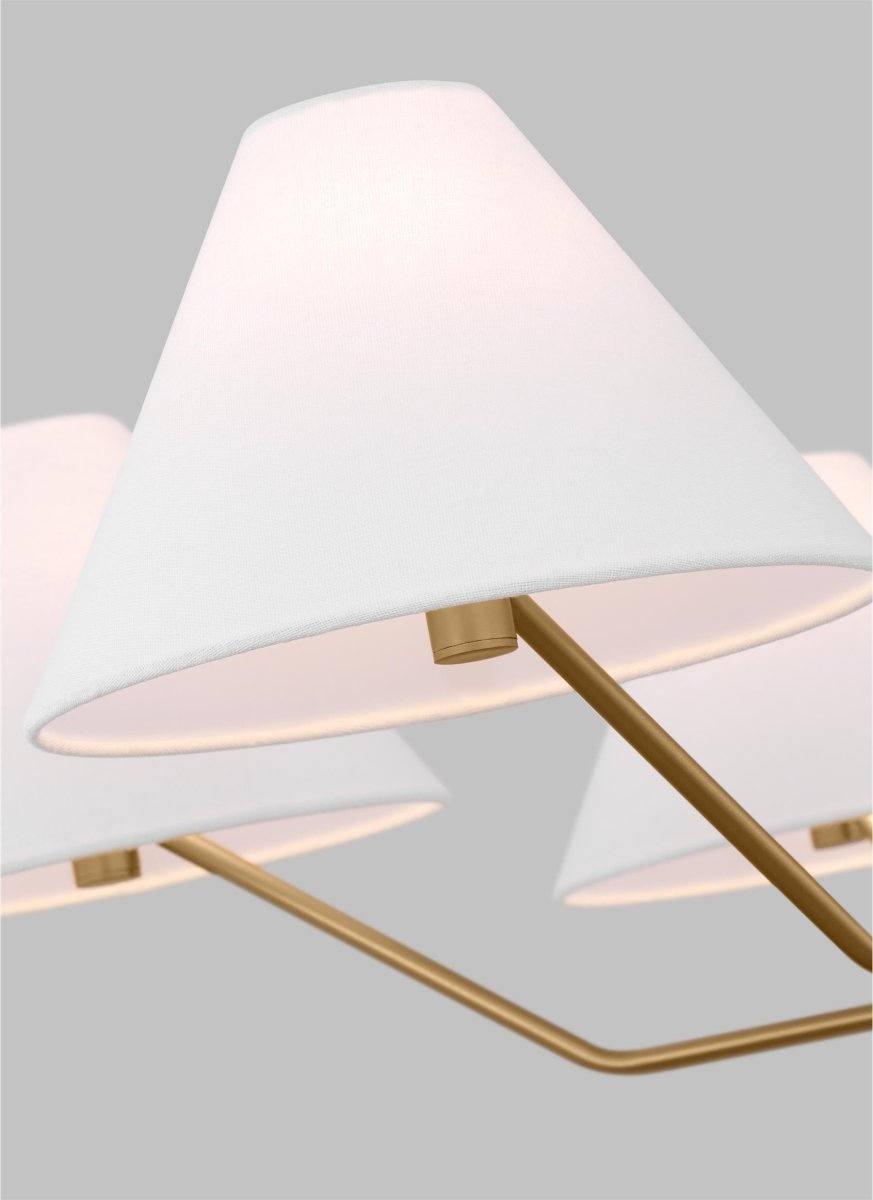 Lustre Burke - Laiton satiné 38" by Visual Comfort Studio | Luminaires & cie