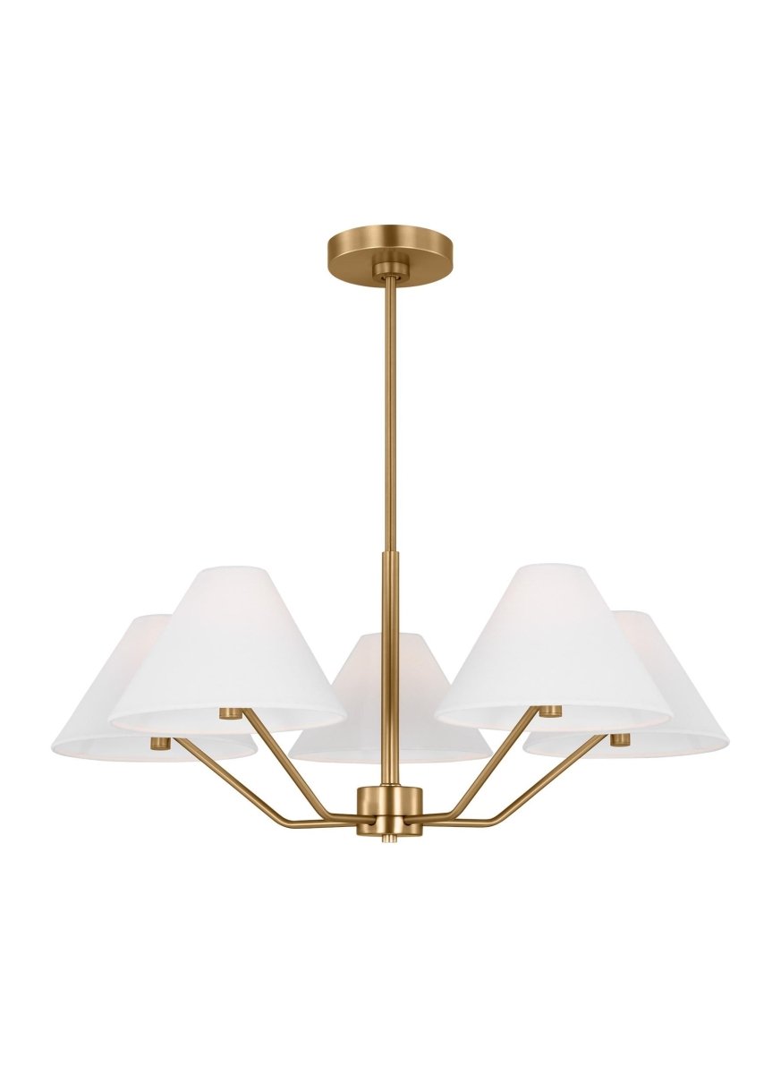 Lustre Burke - Laiton satiné 38" by Visual Comfort Studio | Luminaires & cie