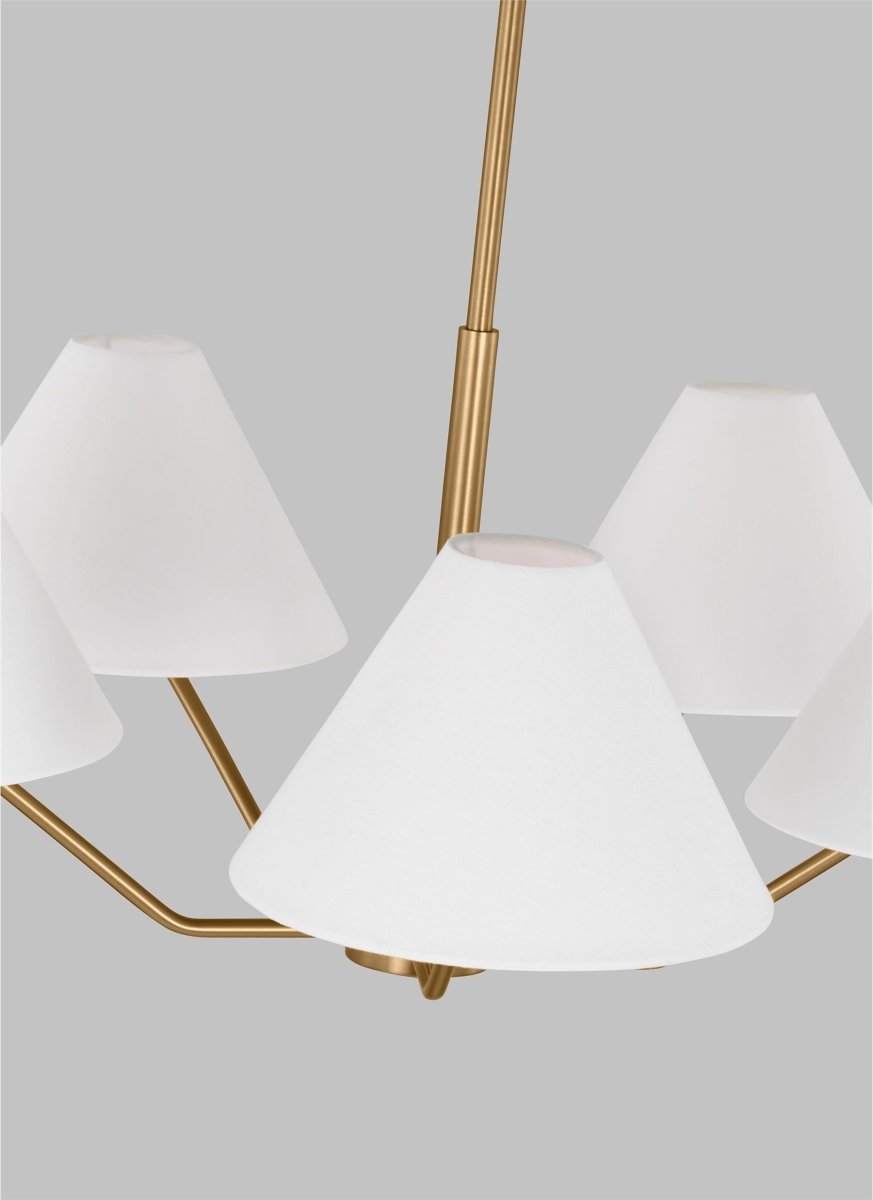Lustre Burke - Laiton satiné 38" by Visual Comfort Studio | Luminaires & cie