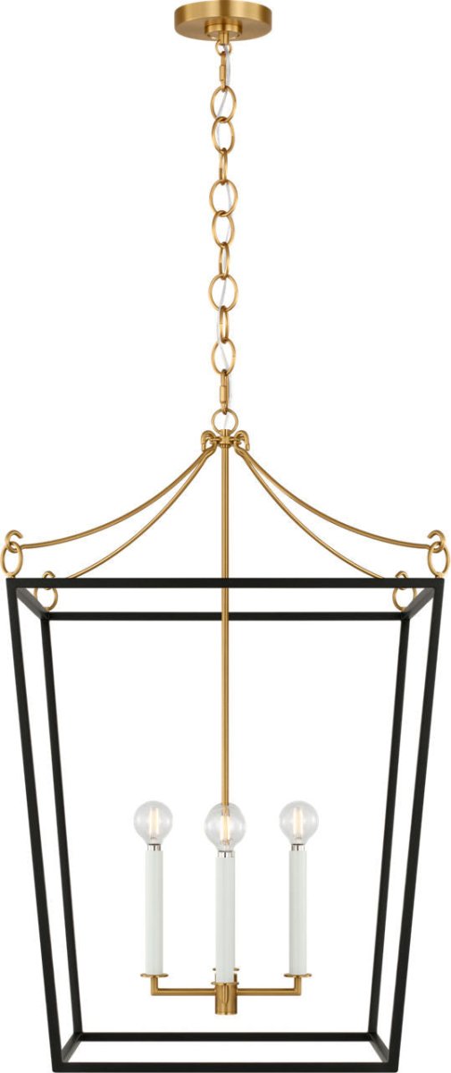 Lustre Carlyle - Noir minuit | Laiton bruni 24 3/8" by Visual Comfort Studio | Luminaires & cie