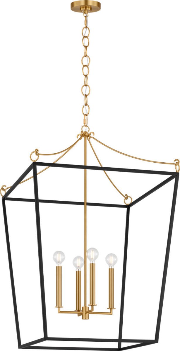 Lustre Carlyle - Noir minuit | Laiton bruni 24 3/8" by Visual Comfort Studio | Luminaires & cie